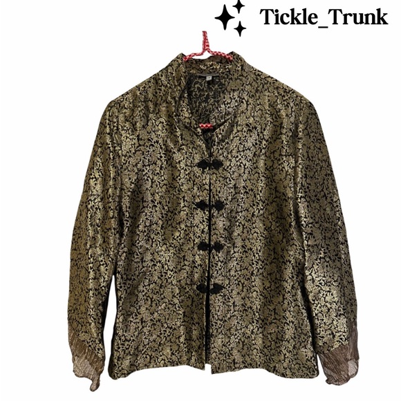 cheri milany Jackets & Blazers - Silk Gold and Black Women's Blazer